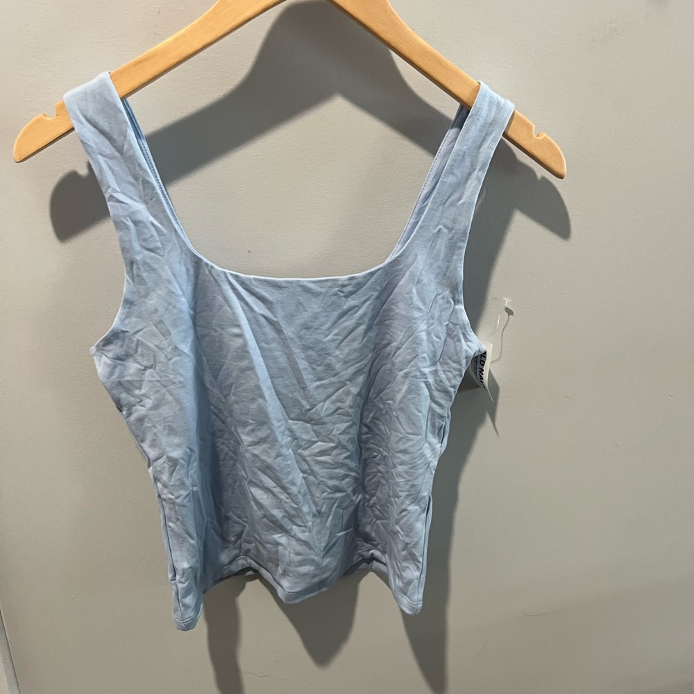 Old Navy Sky Blue Double Layered Wide Strap Tank Top
